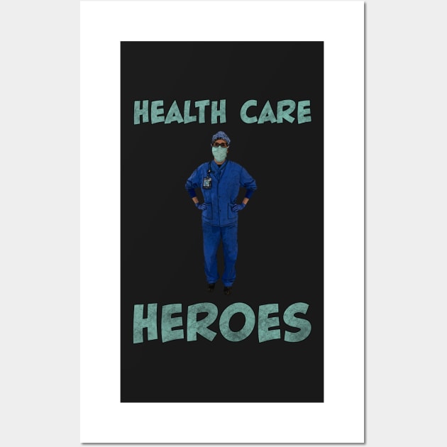 Health Care Heroes 2 - Woman in PPE Wall Art by StephJChild